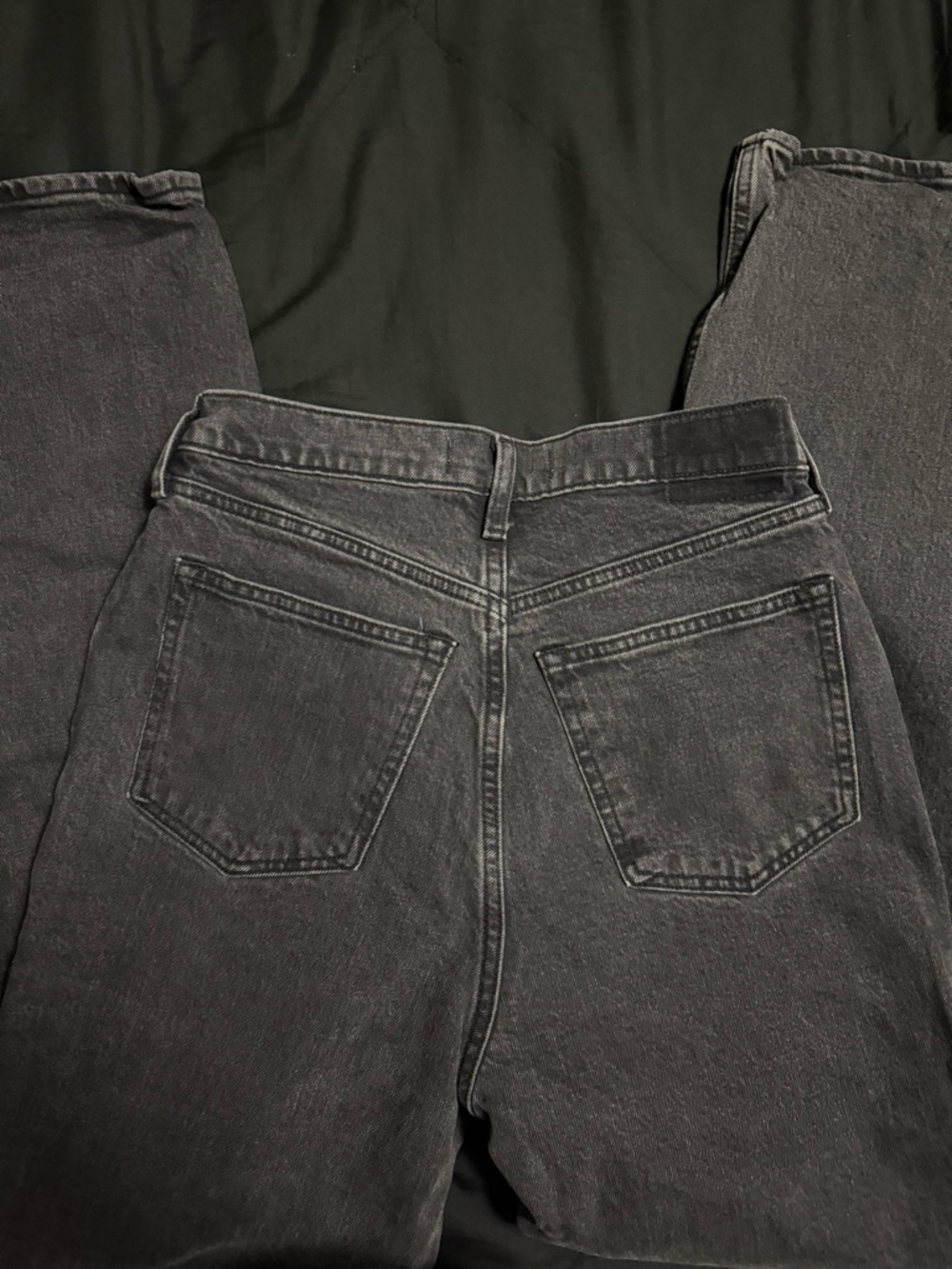 Abercrombie & Fitch Men's Washed Black Straight Jeans - Picture 3 of 3
